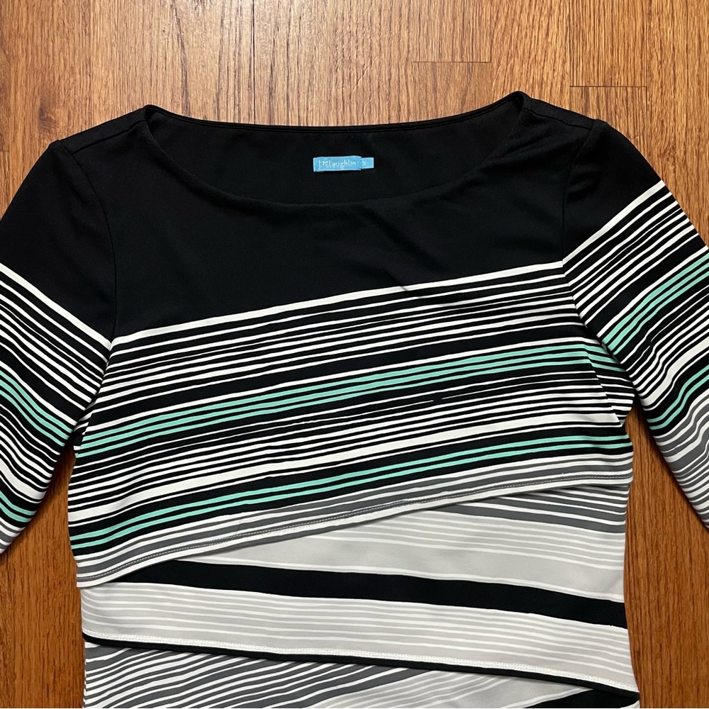 J. McLaughlin Nicola Tiered Striped Catalina Cloth Dress size S - Picture 2 of 13